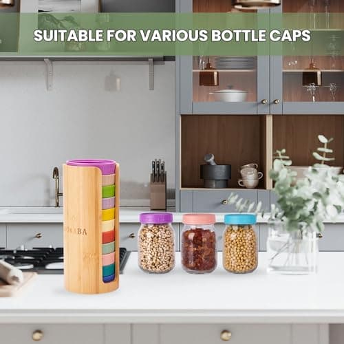 Bamboo Mason Jar Lid Organizer (2pcs), Perfect Stackable Storage for Canning Lids