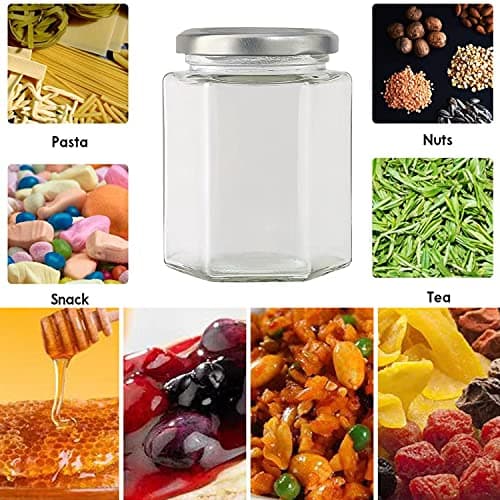 10 oz Silver-Lidded Glass Jars, Perfect for Gifts, Crafts, and Weddings