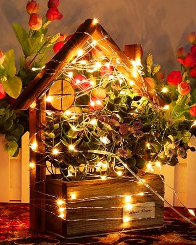 Blingstar Waterproof Silver Fairy Lights, 6 Pack 7Ft, Warm White, Christmas Decoration