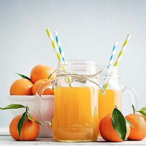 TANGLONG Mason Jar Cups, 16 oz, 12 Pack with Handle and Lid