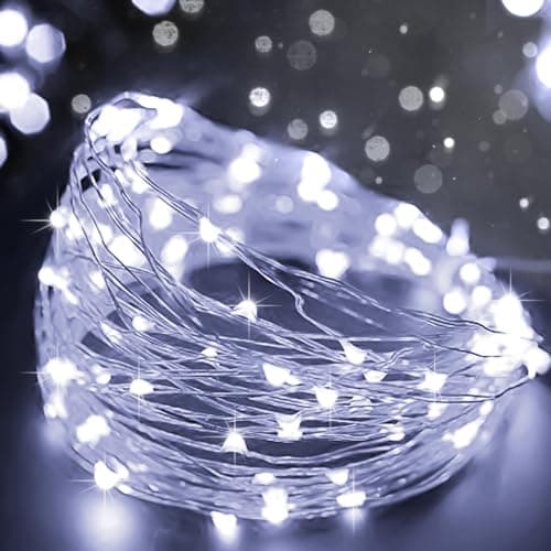 BTFarm 6 Pack Battery Operated 7ft Twinkle LED Fairy Lights 3 Modes Waterproof — Cool White