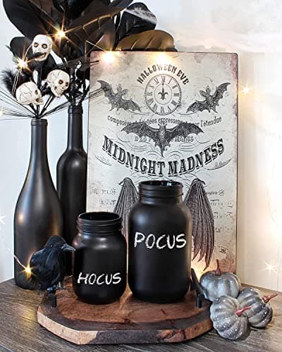 Darware Black Chalkboard Mason Jars (Quart Size, 2-Pack)