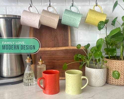Ceramic Mason Jar Mugs - Set of 6 - 15oz - Vibrant Colors - Ideal for Coffee and Tea - Perfect for Indoor and Outdoor Parties - Farmhouse Decor Collection
| Mason Jar Mugs - Set of 6 - 15oz - Ceramic - Bright Vibrant Colors - Perfect for Cold and Ho