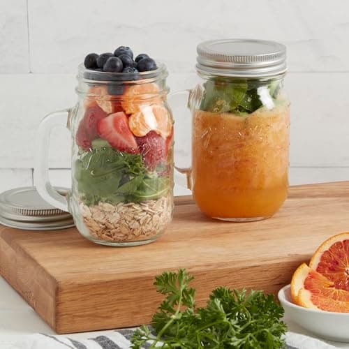 Mason Craft & More 8-Piece Glass Drinking Jars Tumblers Set with Handles Stainless Steel Lids for Home Bar
| Mason Craft & More 8-Piece Glass Drinking Jars Tumblers Set with Handles Ideal for Picnic Party and Home Use
| Mason Craft & More 8-Piece Gl