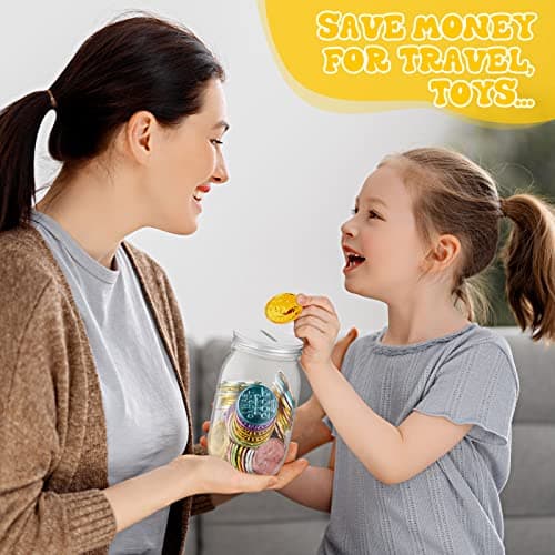 Roowest 24Cs Coin Jars for Kids' Behavior Tokens Classroom Rewards