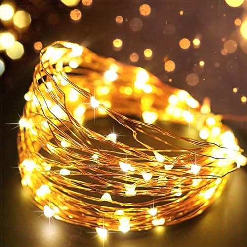 BTFarm 6 Pack Battery Operated 7ft Twinkle LED Fairy Lights 3 Modes Waterproof — Warm White