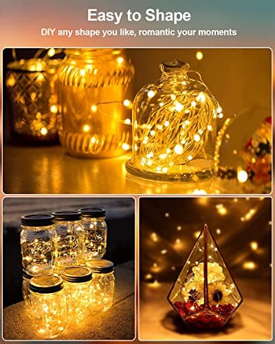 20 Pack Warm White Battery Operated Fairy Lights for Wedding Mason Jars Christmas Decorations