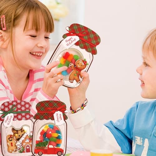 Giiffu 48-Pack Mason Jar Paper Cards for Kids' Party Favors