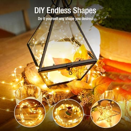 Warm White 7ft 20 LED Twinkle Lights - 6 Pack, 3 Modes, Waterproof Party Decoration