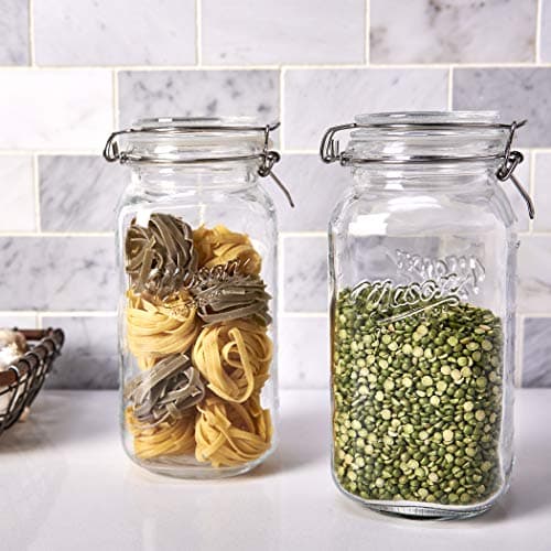 Airtight Kitchen Glass Jars, 67 Oz (2 L) Large