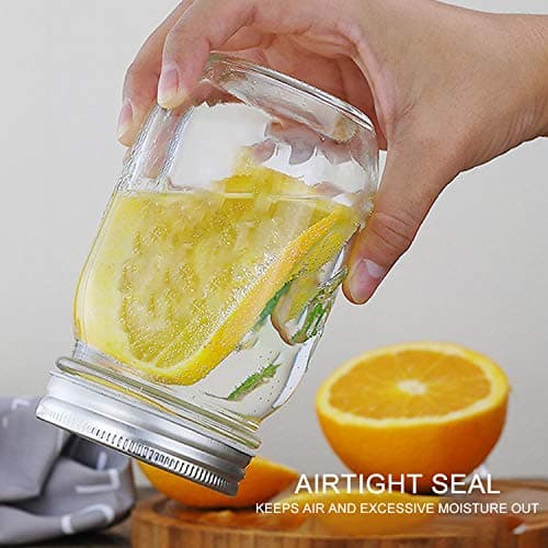 Accguan 16oz Glass Mason Jars with Airtight Lids, 15 Pack, Ideal for Jam, Honey, and More