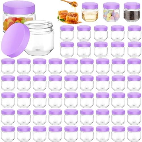 Tanlade Clear Plastic Jars with Lids for Wedding Favors
Tanlade Wide Mouth Mason Jars for Party Favors
Tanlade Mini Storage Containers for Valentine Favors — Purple