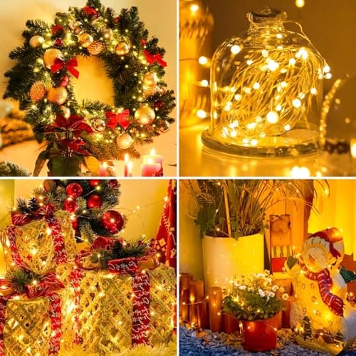 Warm White 7ft 20 LED Twinkle Lights - 6 Pack, 3 Modes, Waterproof Party Decoration