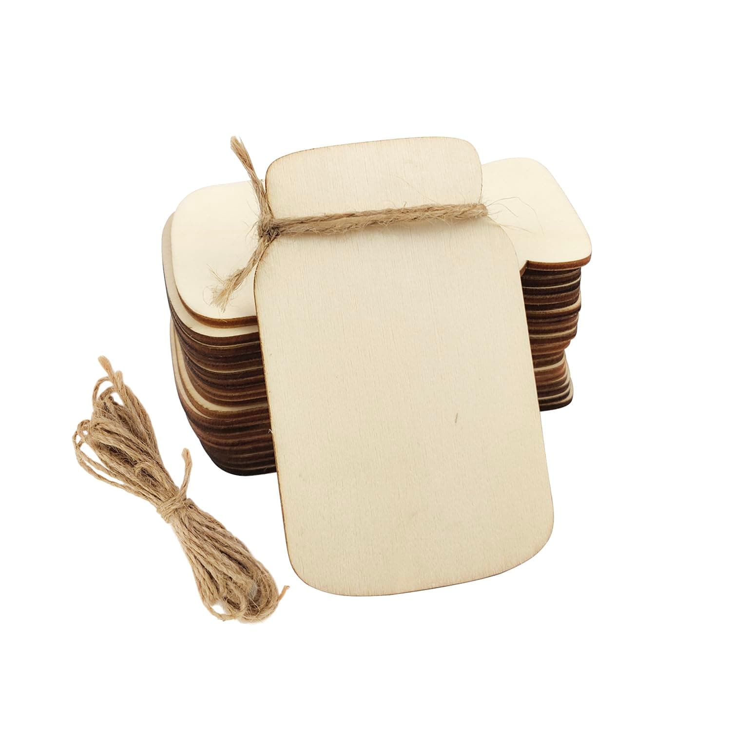 30 Pack 4 Inch Wood Mason Jar Cutouts for Home Party Decoration Craft Project