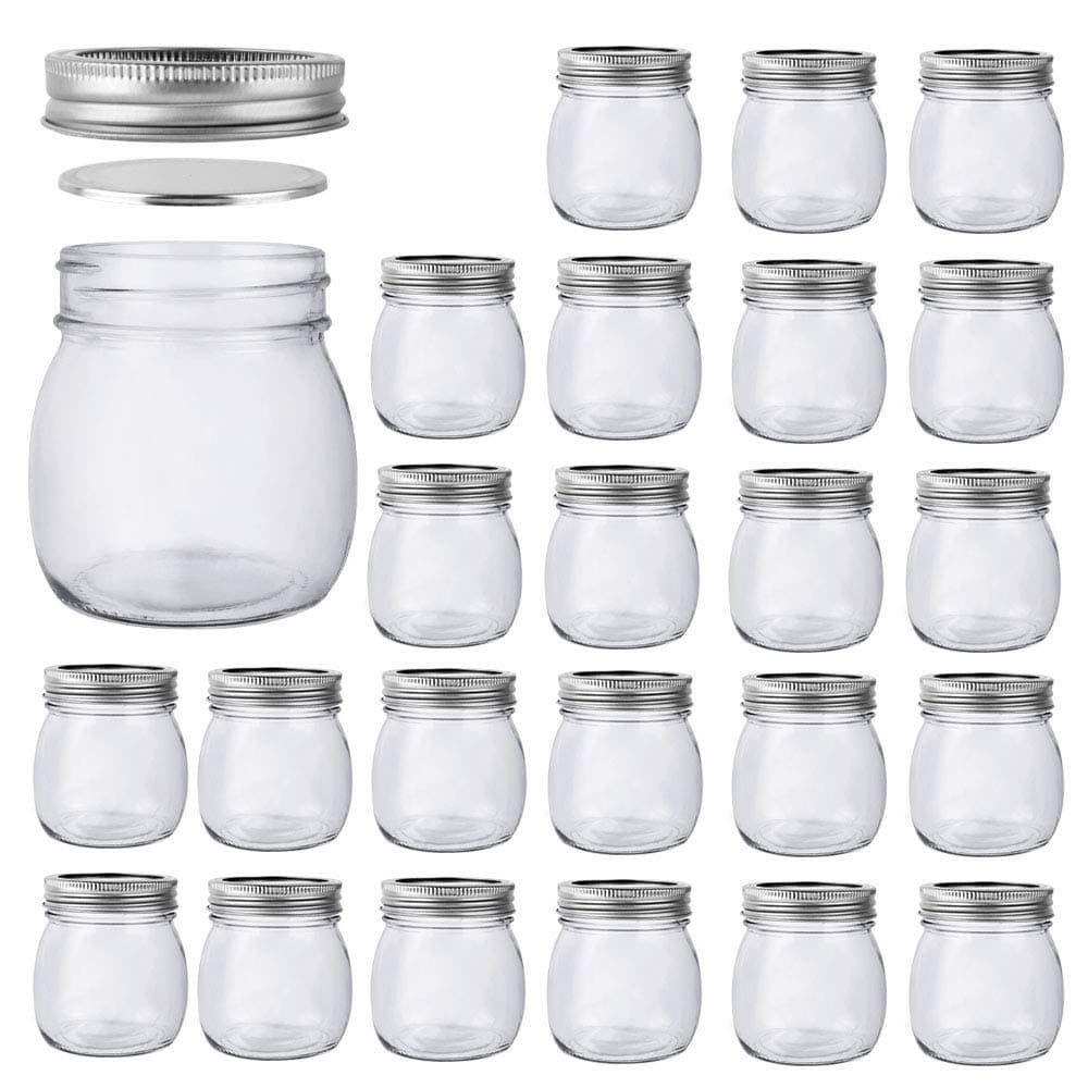 24 Pack 10 oz Mason Jars for Canning, Storage, and Gifts