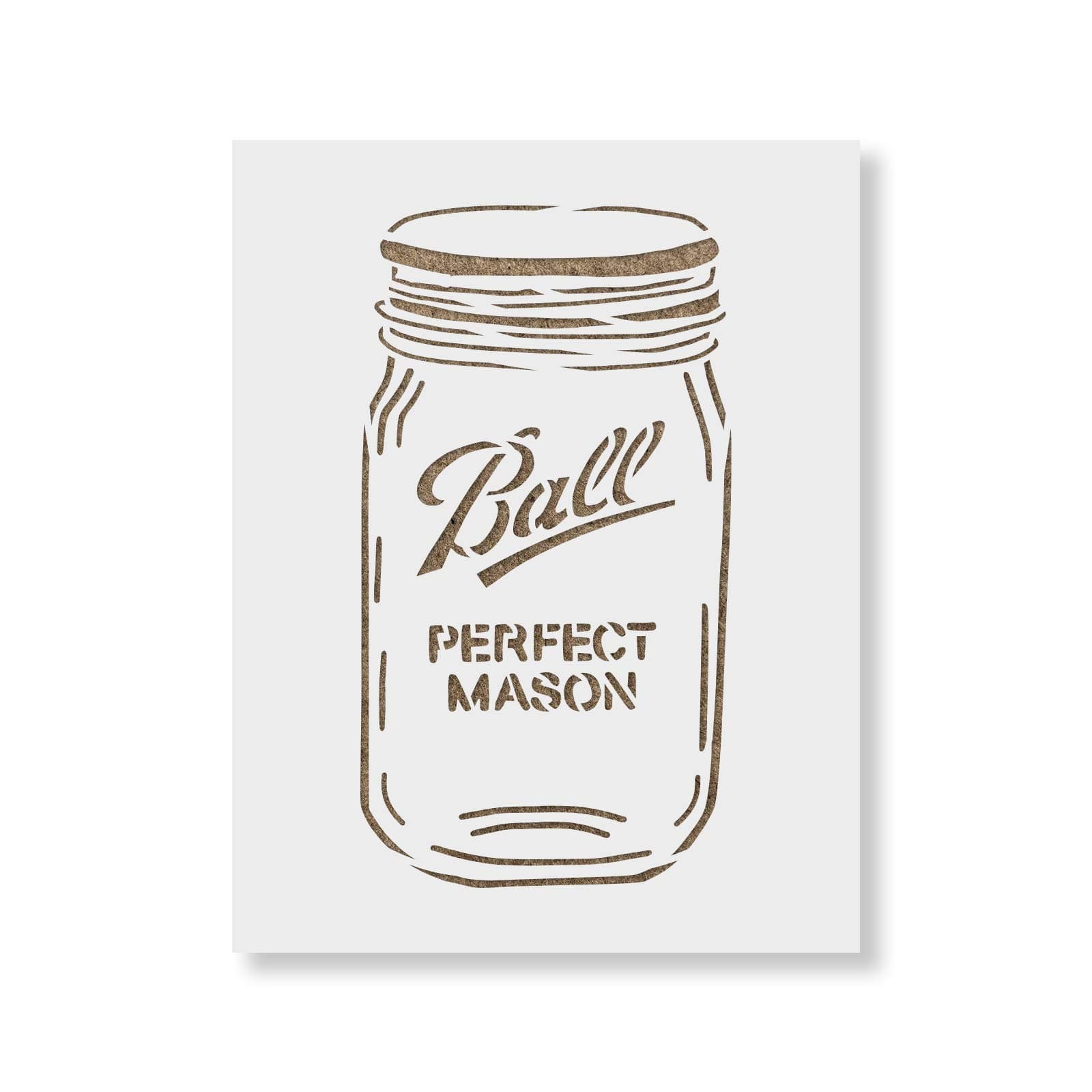 Mason Jar Stencil for Kitchen and Crafts