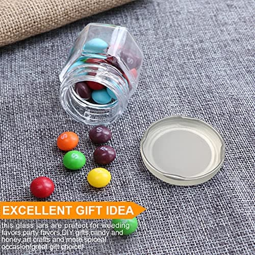 Accguan 30 PC 1.5 oz Glass Jars with Silver Lids, Mini Mason Jars for Gifts & Crafts