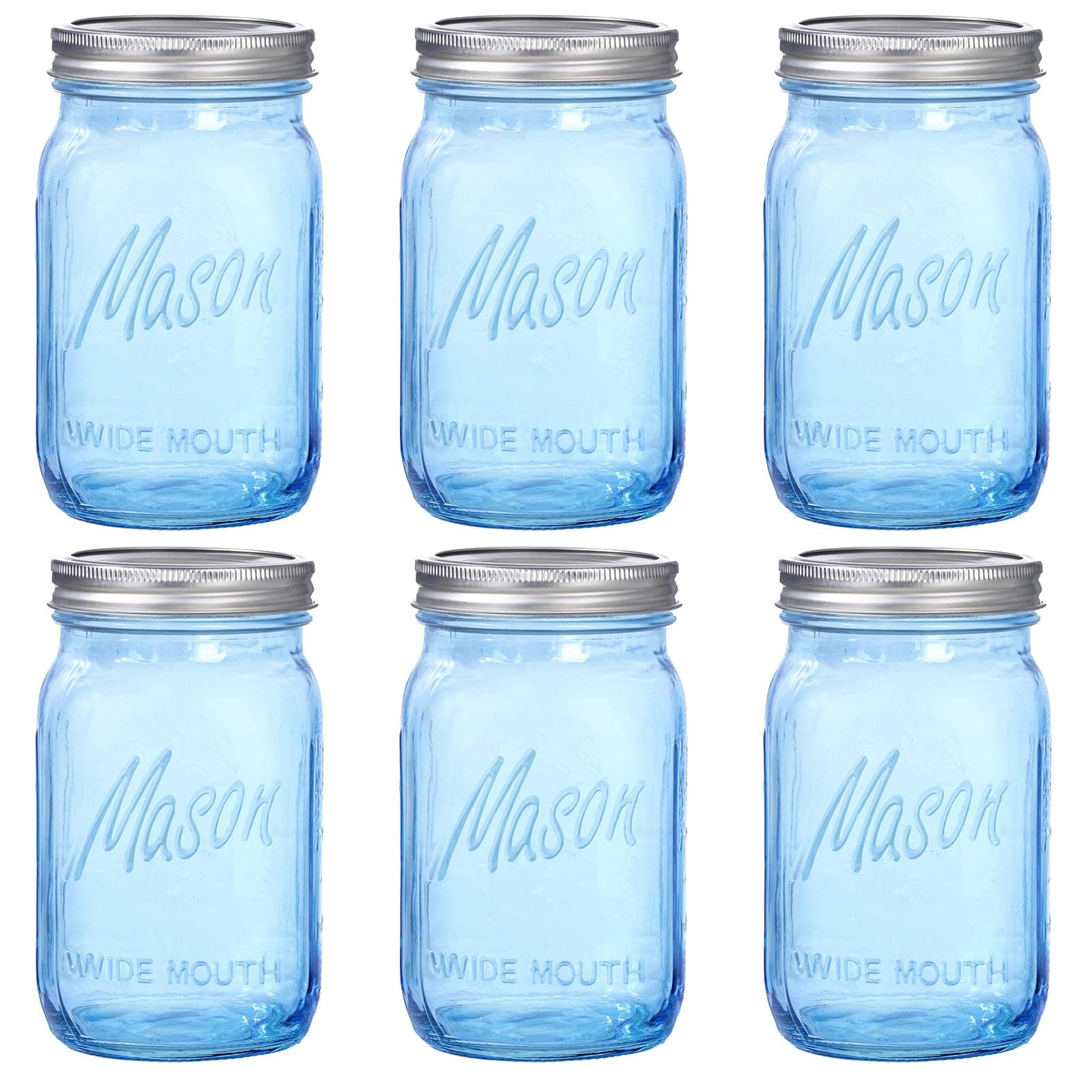 WELLIFE Wide Mouth Mason Jars, 6 Pack Blue Mason Jars for Food Storage & DIY Crafts
| WELLIFE Wide Mouth Mason Jars, 32 OZ Blue Mason Jars for Fermenting & Pickling
| WELLIFE Wide Mouth Mason Jars, Blue Mason Jars for Decor & Meal Prep