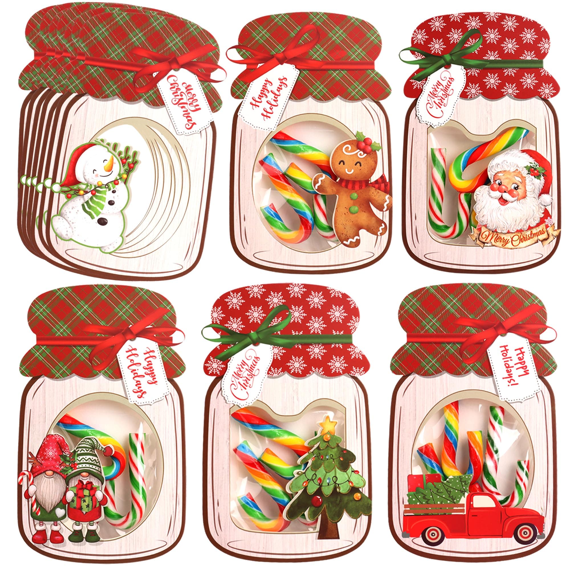 Giiffu 48-Pack Mason Jar Paper Cards for Kids' Party Favors