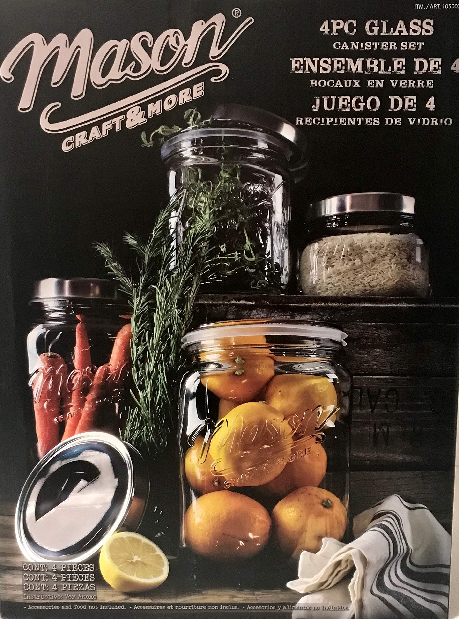 Glass Canister Set for Mason