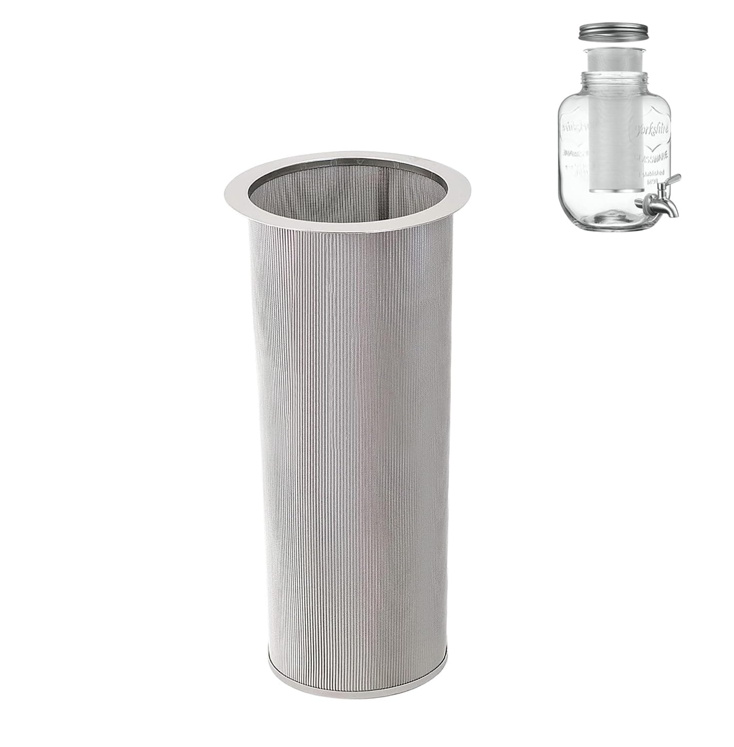 Stainless Steel Cold Brew Filter for 1 Gallon Mason Jars, Perfect for Large Batch Brewing