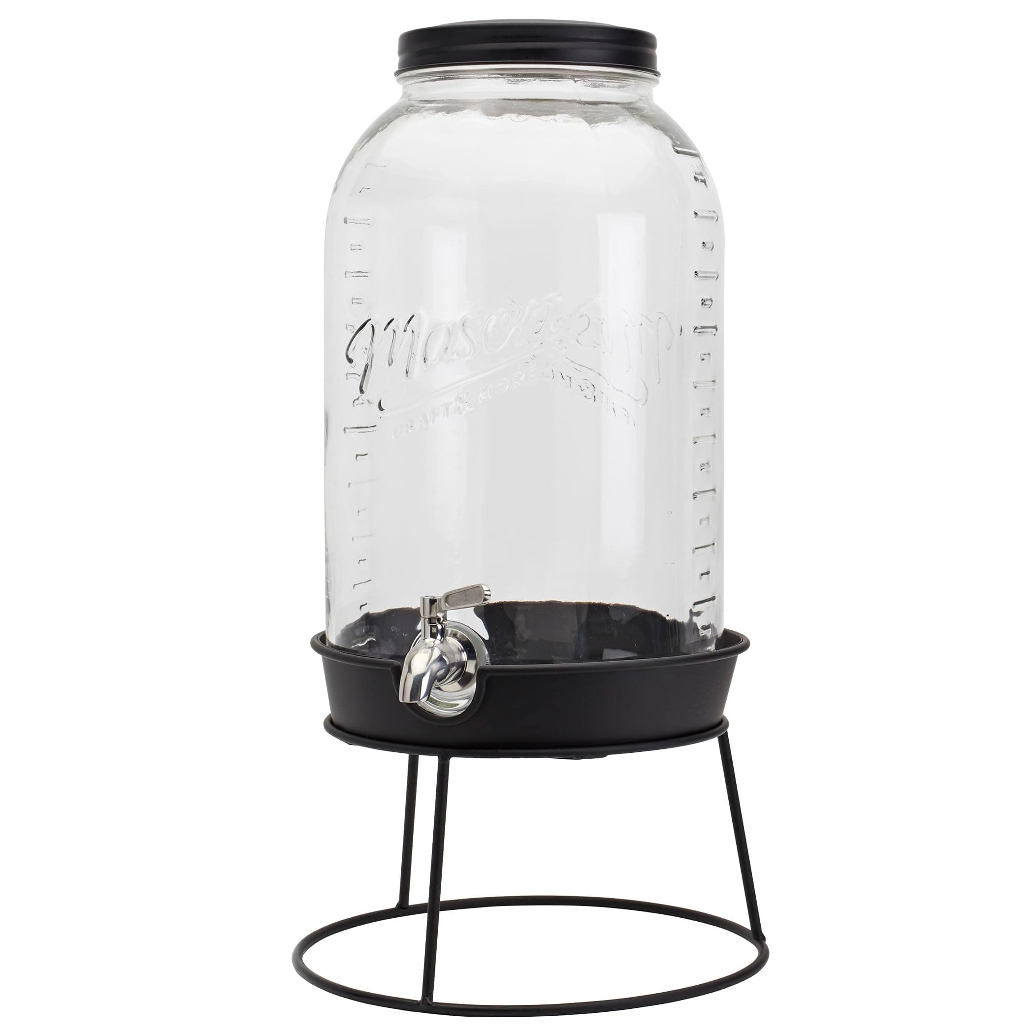 3 Gallon Glass Drink Dispenser with Spigot for Mason Crafts & More