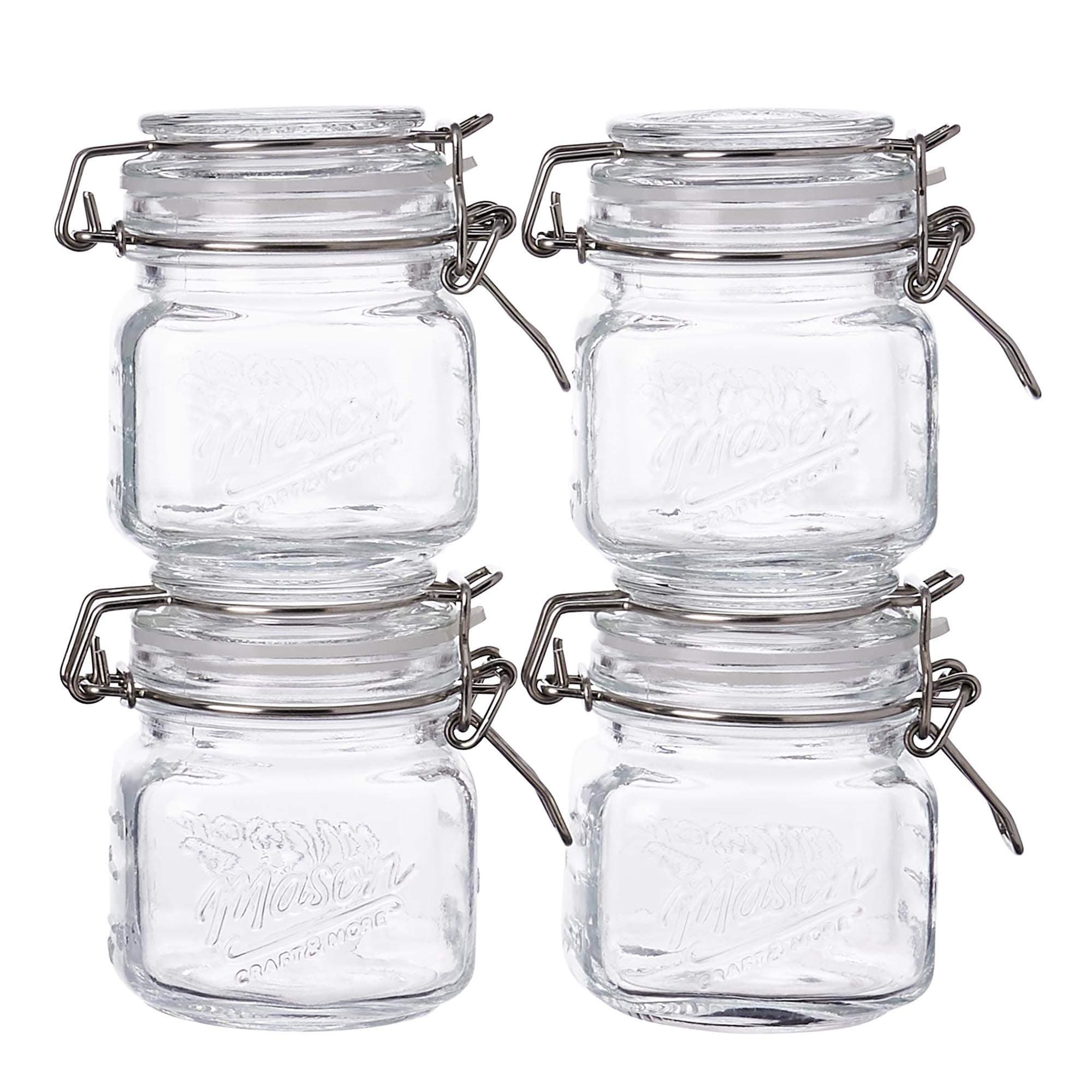 Compact Food Storage, 7OZ MINI 4 PACK, Clear