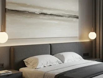 Modern Luxury Bedroom Wall Art | Neutral Tones